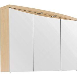 Spiegelschrank mit Beleuchtung Birne Dekor 3 Türen 1200x798x340 mm