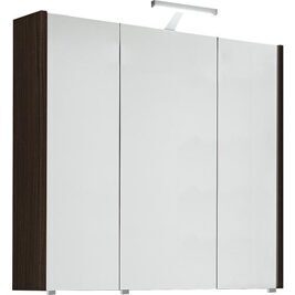 Spiegelschrank mit Beleuchtung Eiche Biber 3 Türen 850x750x188 mm