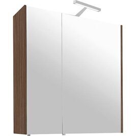 Spiegelschrank mit Beleuchtung Eiche Khaki 2 Türen 700x750x188 mm