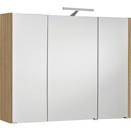 Spiegelschrank mit Beleuchtung Eiche natur, 3 Türen 950x750x188mm