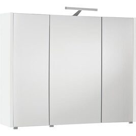 Spiegelschrank mit Beleuchtung weiß Hochglanz 3 Türen 950x750x188mm