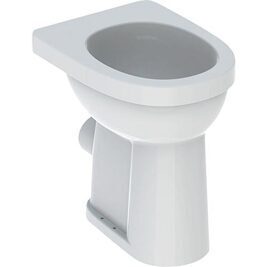 Stand-Flachspül-WC Geberit Renova Comfort, erhöht BxHxT: 355x490x470mm, Abgang waagerecht, weiß