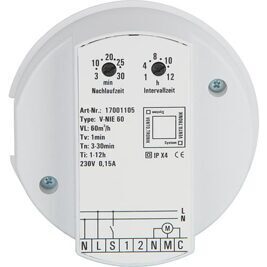 Steuerbaustein EVENES V-NIE60 60m³/h, Nachlauf,Einschaltverz., Intervallbetrieb