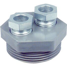 Stopfbuchs-Verschraubung SBV R 1 1/2" Universal 8, 10, 12 mm Kunststoff, doppelt