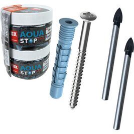 Allzweckdübel Aqua Stop Pro + Glas/Ceramic Bohrer GRATIS