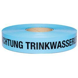 Trassenwarnband "Achtung Trinkwasserleitung" blau, L=250m