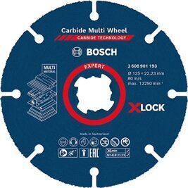 Trennscheibe Expert, Multi-Wheel, X-LOCK, CARBIDE TECHNOLOGY für Holz, Holz mit Nägeln, Spanplatten, Sperrholz, Presschicht­holz, MDF Platten beschichtet und unbeschichtet, Kupfer, Laminat Fußbodenpaneele, Polyamid