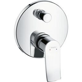 UP-Wannenmischer Hansgrohe Metris Rosette Ø 150 mm chrom mit Rückflussverhinderer