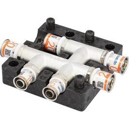 Uponor S-Press PLUS HK-Kreuzfitting mit Dämmbox Ø16mm-Ø16mm-Ø16mm