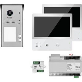 Video-Türsprechanlage VT200 AP 1xTürsprechstelle, 2xTaste 2xTouch-Komfort-Innenstation *KB*