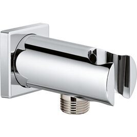 Wandanschlussbogen Grohe Rainshower mit Brausehalter, chrom eckig