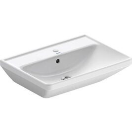 Waschtisch Duravit D-Neo, BxHxT: 600 x 165 x 440 mm, mit Ül., 1 HL mittig, weiß