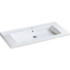 Waschtisch TRENDY BxHxT: 910x115x510 mm 1 Hahnloch Keramik weiß