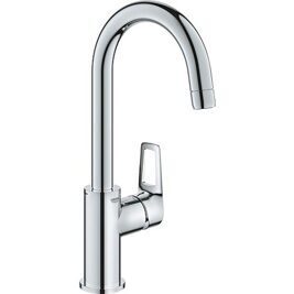 Waschtischmischer Grohe Bauloop L-Size Ausladung 140 mm chrom Push-Open Ablauf