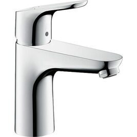 Waschtischmischer Hansgrohe Focus 100 Ausladung 119 mm m. Zugstangen-Ablaufgarnitur, chrom