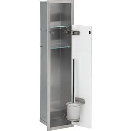 WC-Wandcontainer Bend 1 weiße Glastür BxH: 180x825 mm Anschlag rechts