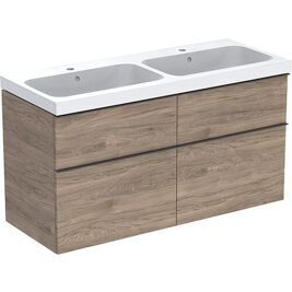 WTU+Keramik-WT Geberit iCon 1200x705x485 mm Nussbaum hickory/Griff Lava