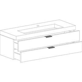 WTU+Keramik-WT Serie MBF weiß Hochglanz 2 Auszüge 1060x550x510mm