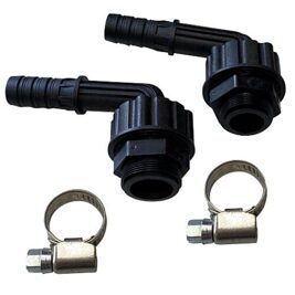 Zapfadapter-Set für Wasserhähne, M22 x DN20(3/4") und M24 x DN20(3/4"), mit zwei Schlauchschellen