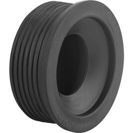 Zwillings-Gummi-Nippel Ø 52 mm, schwarz, NW30/40/50 für 1 1/4"