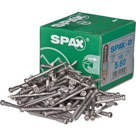 Zylinderkopfschraube SPAX® Edelstahl A2 Fixiergewinde T-STAR Plus Ø 5,0 x 60 mm, VPE 100 Stück