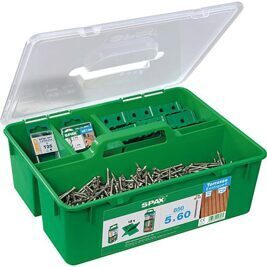 Zylinderkopfschraubenset Spax Edelstahl A2 850 Stück Ø5,0x60mm, Green Box